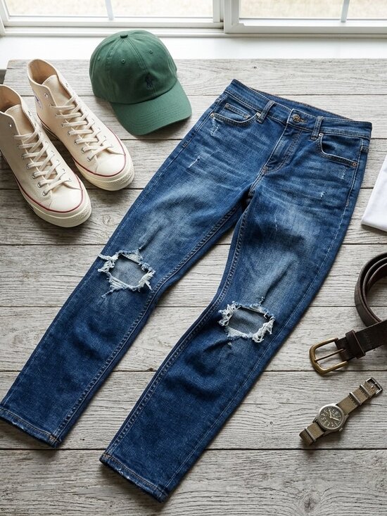 Free People Denim - Free People Distressed High-Rise Skinny Jeans - 28